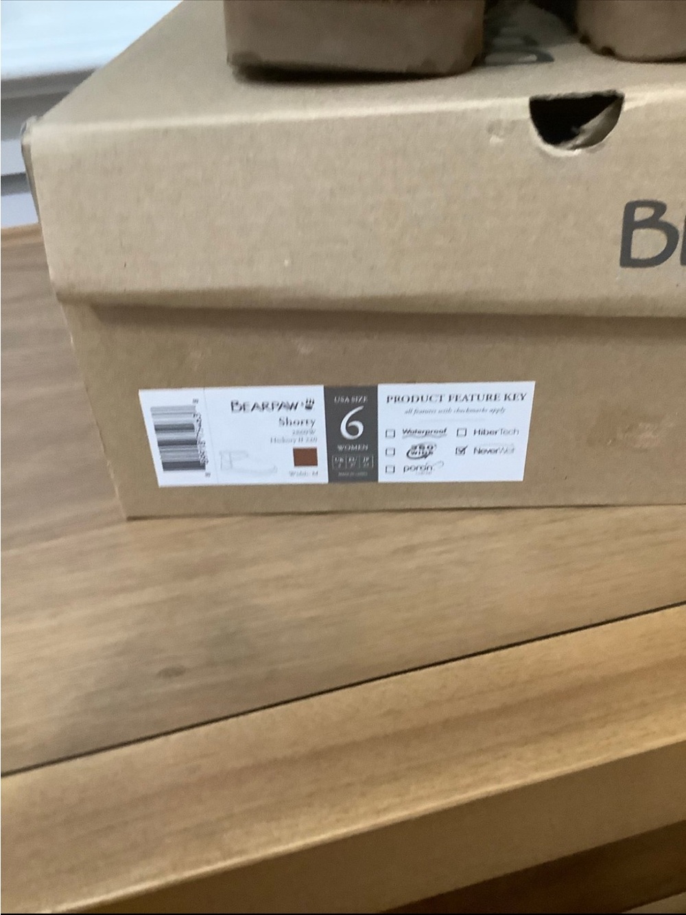 BearPaw Chestnut Short Suede Shearling Ankle Boots - Picture 5 of 6
